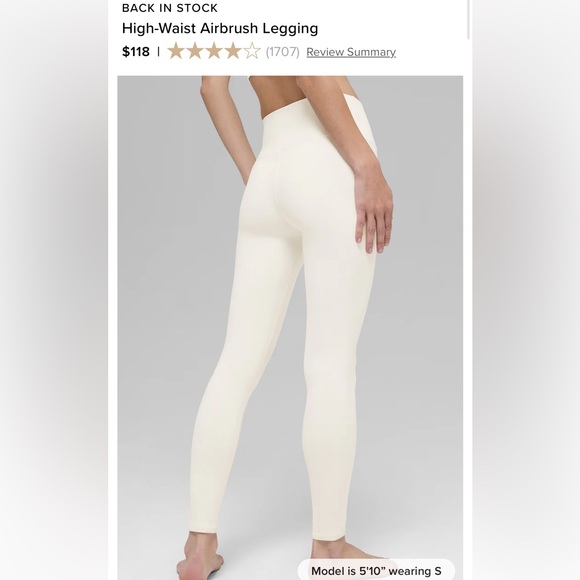 ALO Yoga Women Ivory color Leggings - Picture 2 of 7
